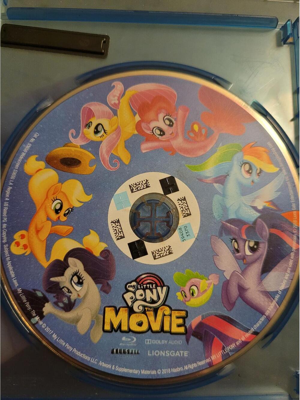 My Little Pony The Movie Blu-ray Disc 2017 Hasbro Lionsgate Kids Family Movie
